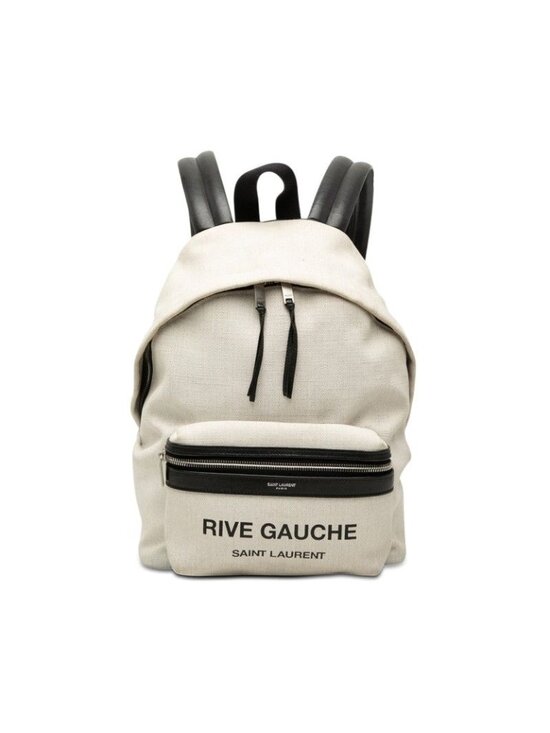 Saint Laurent Rive Gauche Backpack White Linen Leather main image 4